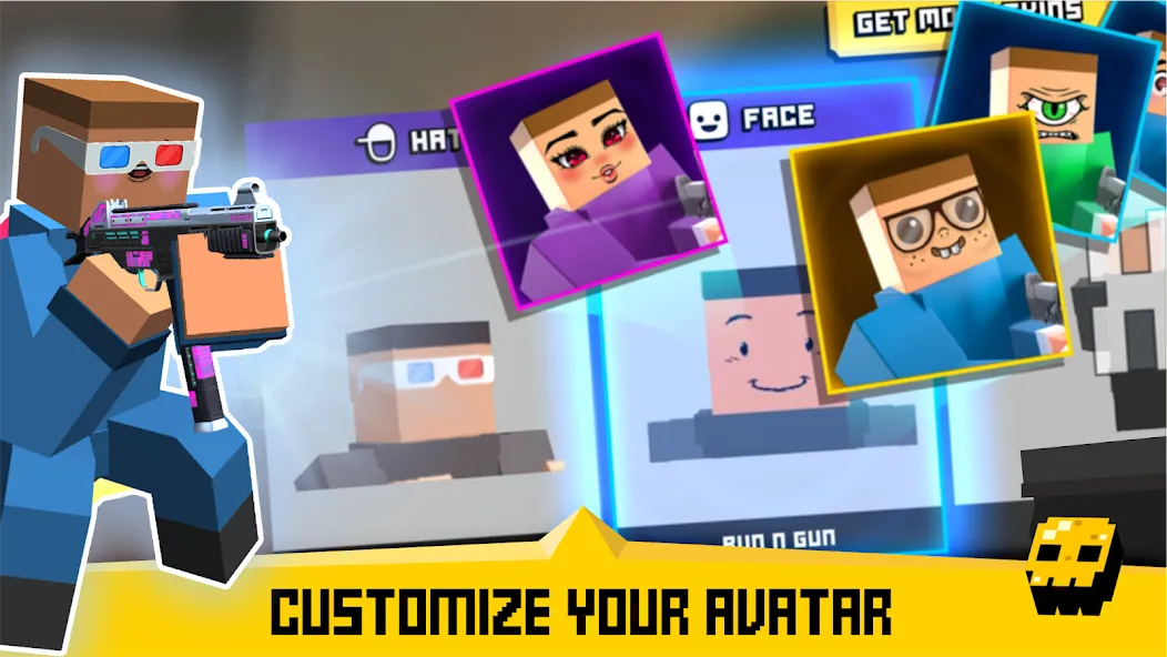 Krunker FRVR - Multiplayer FPS (Крункер ФРВР) [МОД: Все открыто, Дополнительные деньги и Меню MOD] Screenshot 2