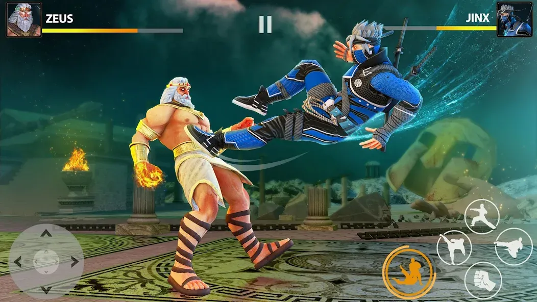 Ninja Clash: Karate Fighters (Ниндзя Мастер) [МОД: Меню, Бесконечные монеты и Открытые уровни] Screenshot 4