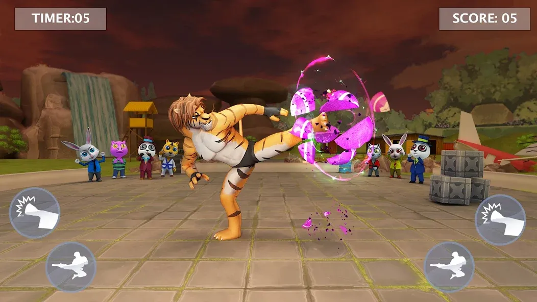 Kung Fu Animal: Fighting Games (Кунгфу животное) [МОД: Бесконечные деньги, Монеты и Мега MOD] Screenshot 5