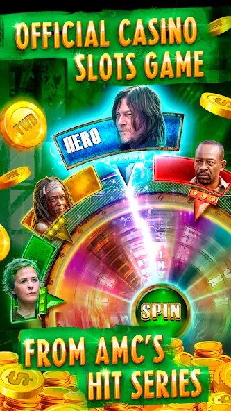 The Walking Dead Casino Slots (Зе Вокинг Дед Казино Слотс) [МОД: Бесконечные деньги, Монеты и Мега MOD] Screenshot 2