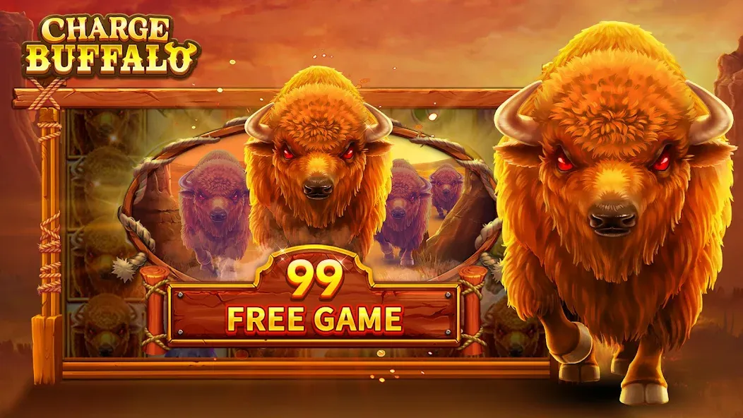 Charge Buffalo Slot-TaDa Games (Чардж Буффало Слот) [МОД: Много монет, Открытые уровни и Мега MOD] Screenshot 2