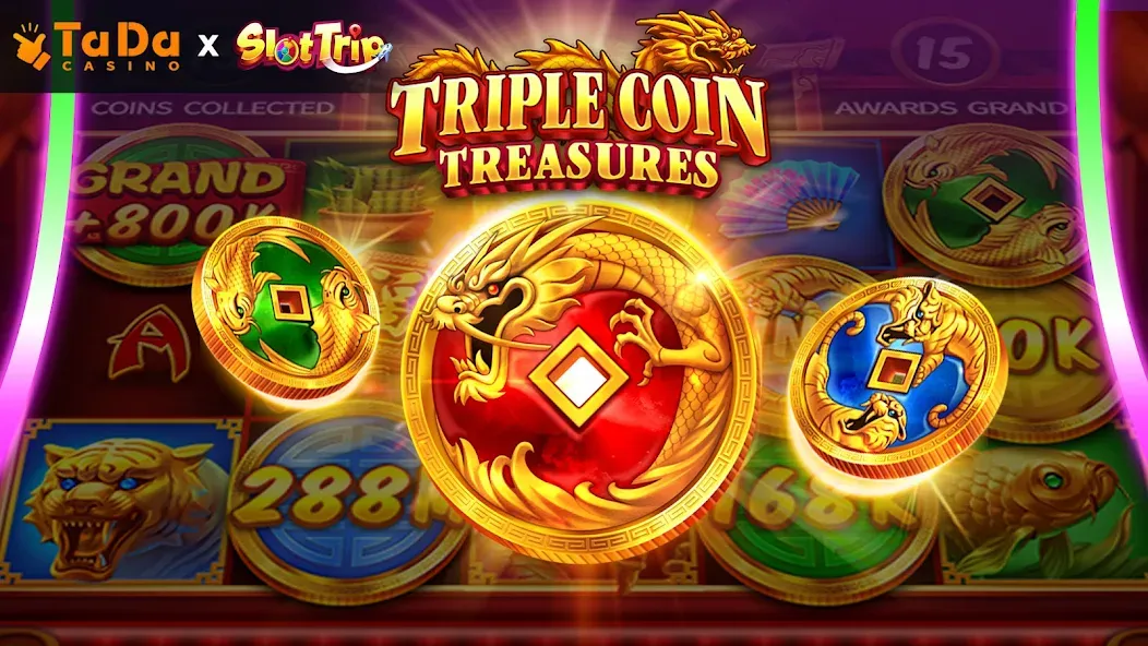 SlotTrip Casino - TaDa Slots (СлотТрип) [МОД: Меню, Бесконечные монеты и Открытые уровни] Screenshot 1