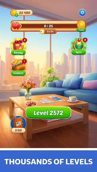 Solitaire Sunday: Card Game (Солитер воскресенье) [МОД: Деньги, Монеты и Меню MOD] Screenshot 1