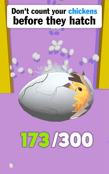 Eggs & Chickens: Cut Rope Game (Яйца и куры) [МОД: Бесконечные деньги, Монеты и Мега MOD] Screenshot 1