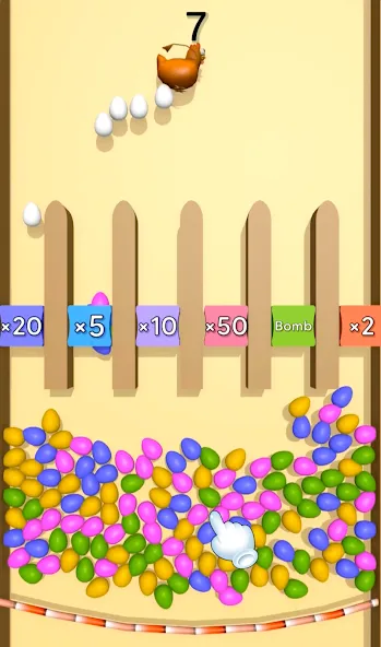 Eggs & Chickens: Cut Rope Game (Яйца и куры) [МОД: Бесконечные деньги, Монеты и Мега MOD] Screenshot 4