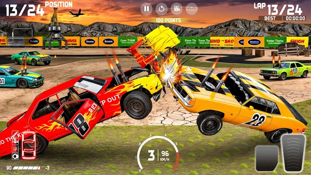 Demolition Derby: Car Games [МОД: Бесконечные деньги, Монеты и Мега MOD] Screenshot 1