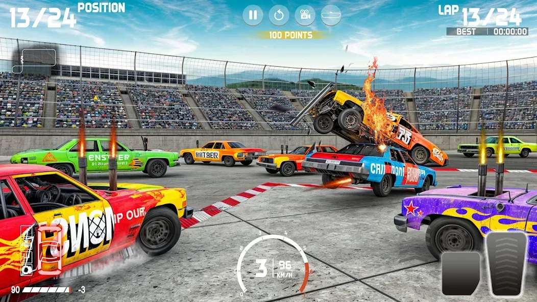 Demolition Derby: Car Games [МОД: Бесконечные деньги, Монеты и Мега MOD] Screenshot 4