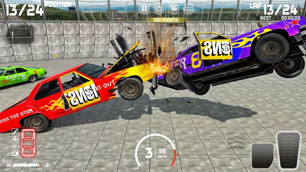 Demolition Derby: Car Games [МОД: Бесконечные деньги, Монеты и Мега MOD] Screenshot 5