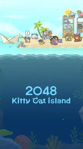 2048 Kitty Cat Island (Остров Кошачьеи Кошки) [МОД: Все открыто, Дополнительные деньги и Меню MOD] Screenshot 1