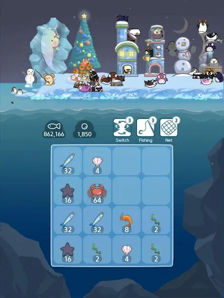 2048 Penguin Island [МОД: Все открыто, Дополнительные деньги и Меню MOD] Screenshot 5