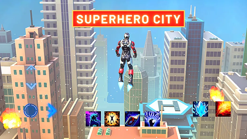 Super hero Flying iron jet man [МОД: Деньги, Монеты и Меню MOD] Screenshot 2