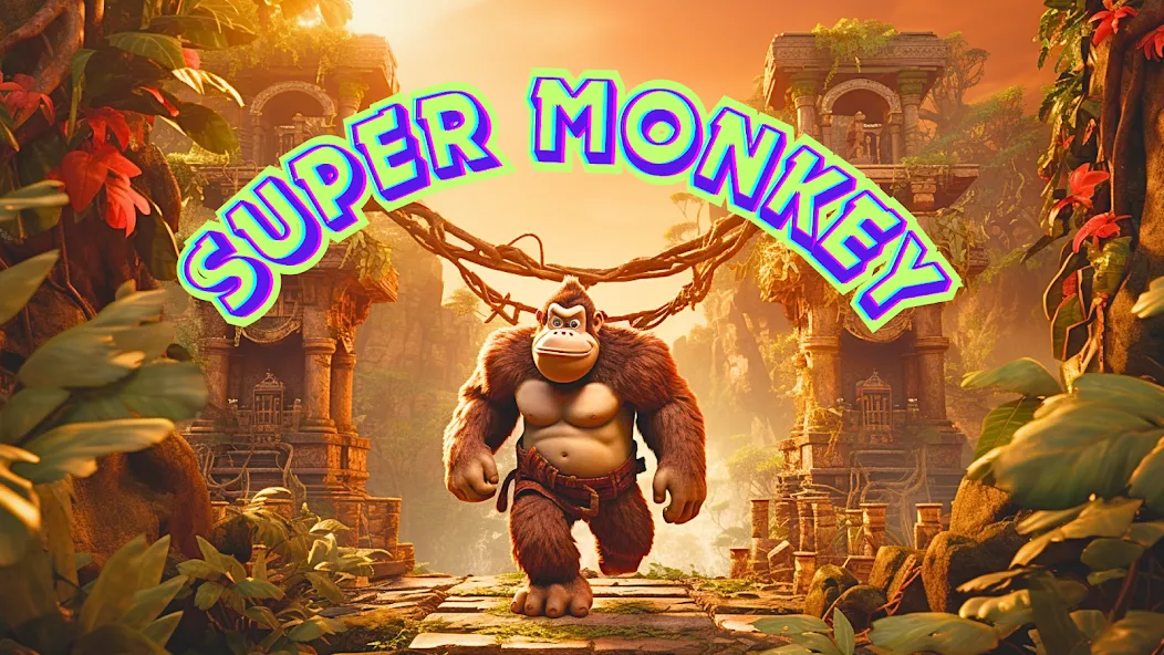 Monkey jungle run kong gorilla [МОД: Деньги, Монеты и Меню MOD] Screenshot 1
