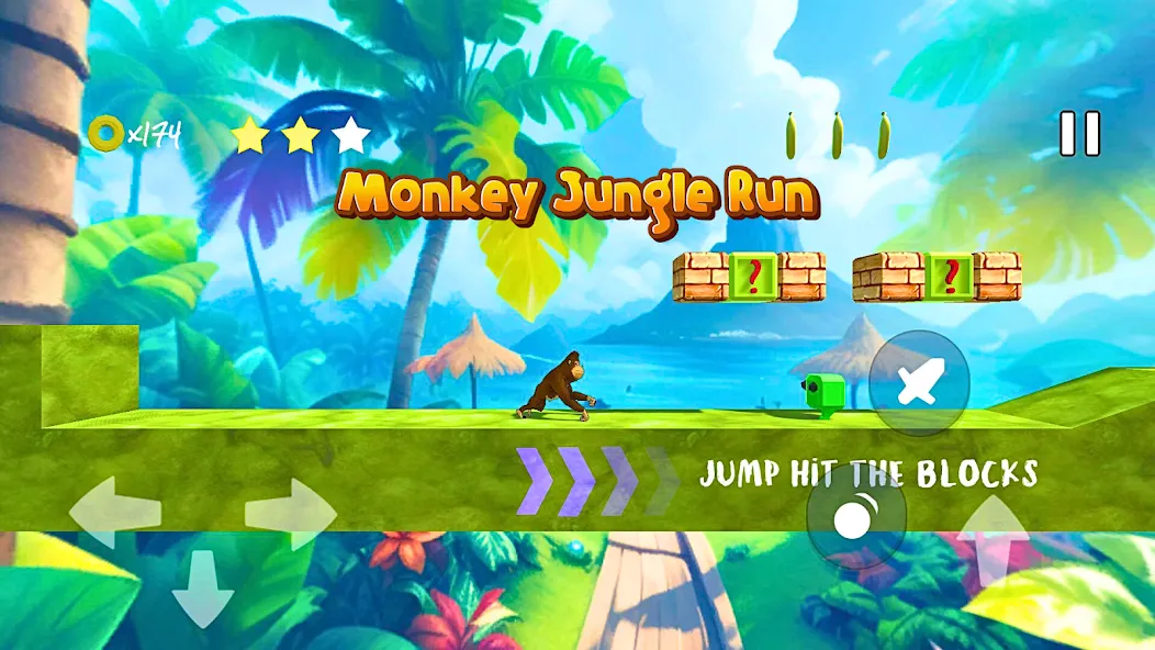 Monkey jungle run kong gorilla [МОД: Деньги, Монеты и Меню MOD] Screenshot 2