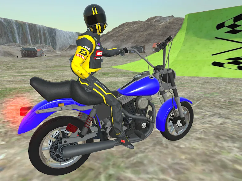 Moto bike Driving: Mega Ramp [МОД: Бесконечные деньги, Монеты и Мега MOD] Screenshot 1