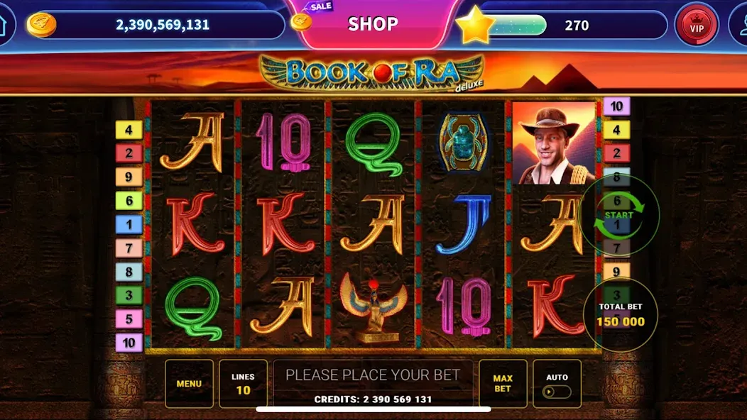 Book of Ra™ Deluxe Slot (Бук оф Ра Делюкс Слот) [МОД: Бесконечные деньги, Монеты и Мега MOD] Screenshot 1