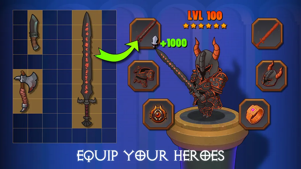 Dungeon: Age of Heroes (Данжен) [МОД: Деньги, Монеты и Меню MOD] Screenshot 4