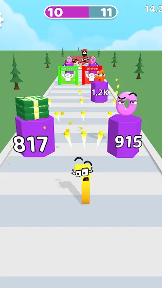 Merge Number Run (Мрдж Намбер Ран) [МОД: Много монет, Открытые уровни и Мега MOD] Screenshot 5