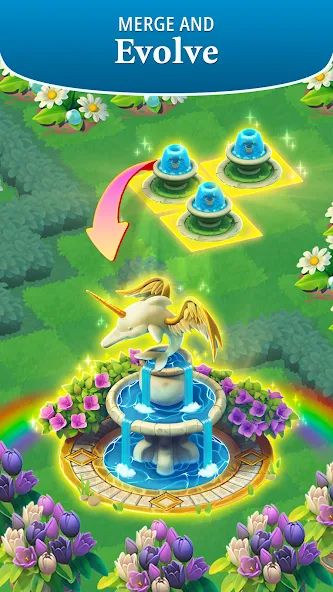 Merge Gardens (Мерж Гарденс) [МОД: Меню, Бесконечные монеты и Открытые уровни] Screenshot 3