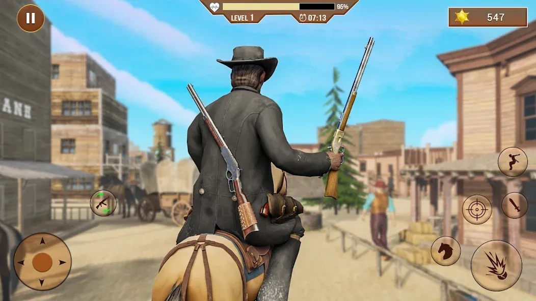 West Cowboy Shooting Games 3D [МОД: Бесконечные деньги, Монеты и Мега MOD] Screenshot 1