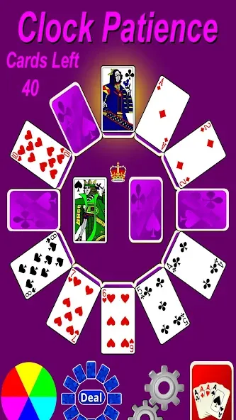 Clock Patience Solitaire (Клок Пэйшенс Солитер) [МОД: Деньги, Монеты и Меню MOD] Screenshot 1