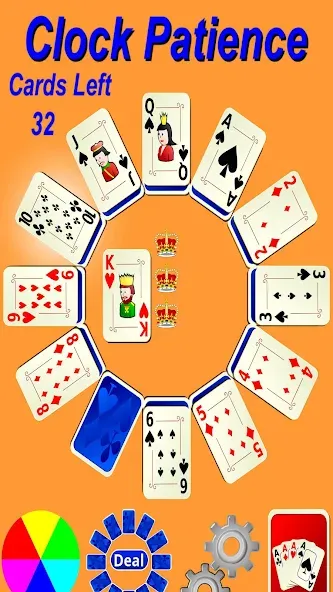 Clock Patience Solitaire (Клок Пэйшенс Солитер) [МОД: Деньги, Монеты и Меню MOD] Screenshot 2