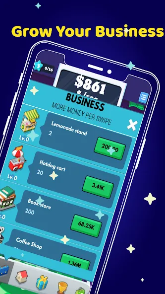 Money Clicker Game -Money Rain [МОД: Все открыто, Дополнительные деньги и Меню MOD] Screenshot 3