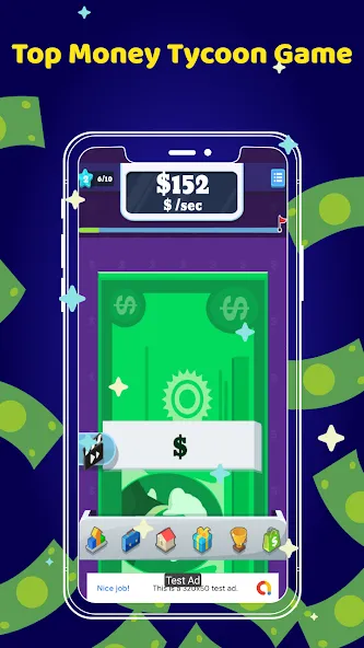 Money Clicker Game -Money Rain [МОД: Все открыто, Дополнительные деньги и Меню MOD] Screenshot 5