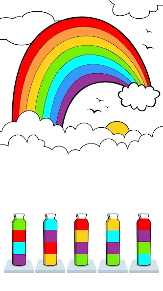Sort Paint: Water Sort Puzzle (Сорт Пэйнт) [МОД: Деньги, Монеты и Меню MOD] Screenshot 2