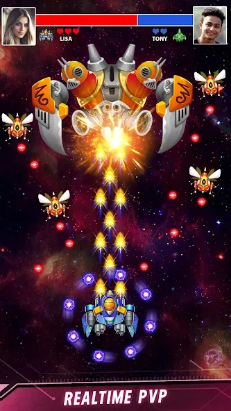 Space shooter - Galaxy attack (Спейс шутер) [МОД: Много монет, Открытые уровни и Мега MOD] Screenshot 3