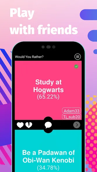 Would You Rather? questions [МОД: Все открыто, Дополнительные деньги и Меню MOD] Screenshot 3
