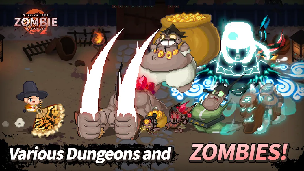 ZOMBIE Kingdom : Idle RPG (ЗОМБИ Кингдом) [МОД: Много денег, Монет и Все открыто] Screenshot 3