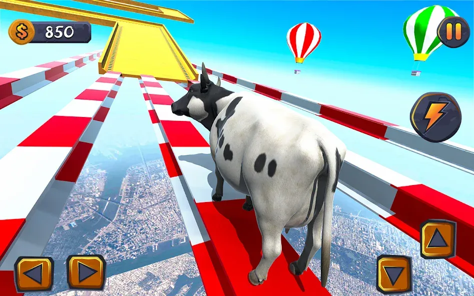 Epic Cow Ramp Rush Run Game [МОД: Деньги, Монеты и Меню MOD] Screenshot 1
