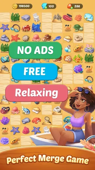 Seaside Escape®: Merge & Story (Сисайд Эскейп) [МОД: Много монет, Открытые уровни и Мега MOD] Screenshot 3