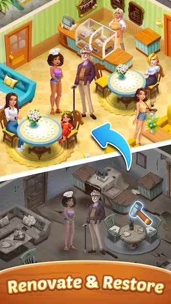 Seaside Escape®: Merge & Story (Сисайд Эскейп) [МОД: Много монет, Открытые уровни и Мега MOD] Screenshot 4