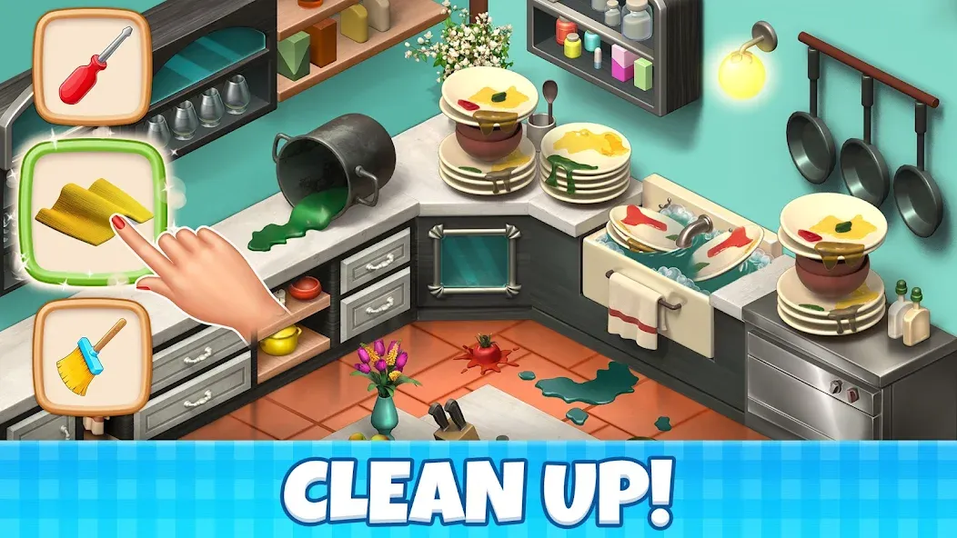 Manor Cafe - Match 3 Puzzle (Манор Кафе) [МОД: Все открыто, Дополнительные деньги и Меню MOD] Screenshot 1