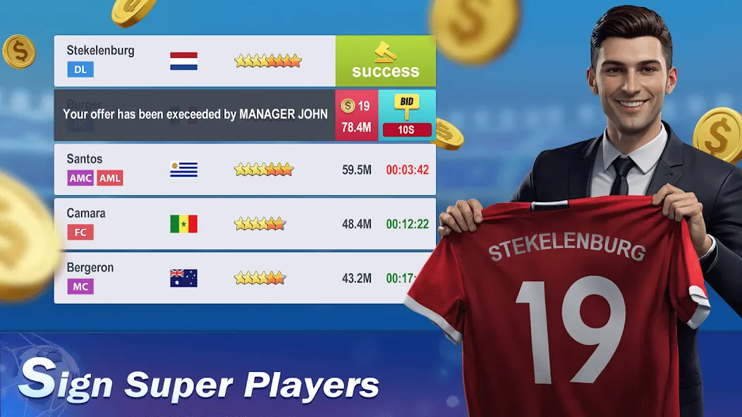 Top Football Manager 2024 (Топ Футбольный Менеджер 2023) [МОД: Все открыто, Дополнительные деньги и Меню MOD] Screenshot 4