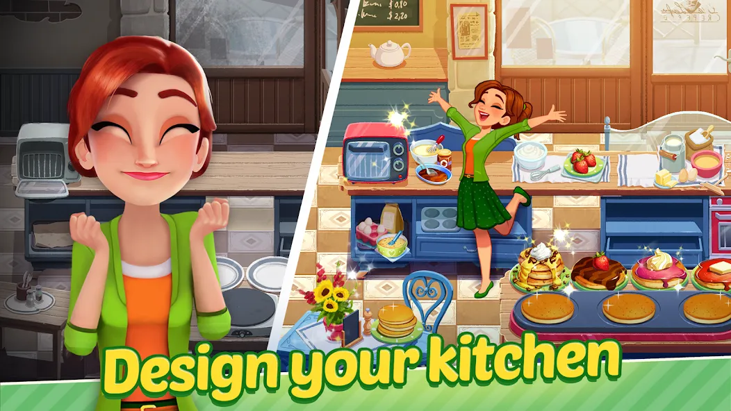 Delicious World - Cooking Game (Делишес Ворлд) [МОД: Деньги, Монеты и Меню MOD] Screenshot 1