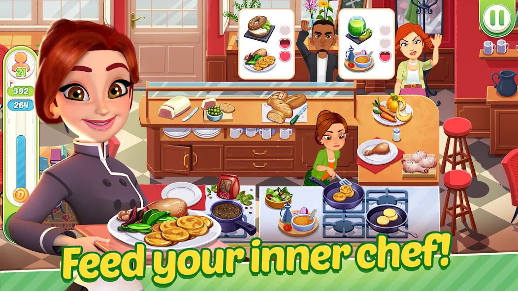 Delicious World - Cooking Game (Делишес Ворлд) [МОД: Деньги, Монеты и Меню MOD] Screenshot 2