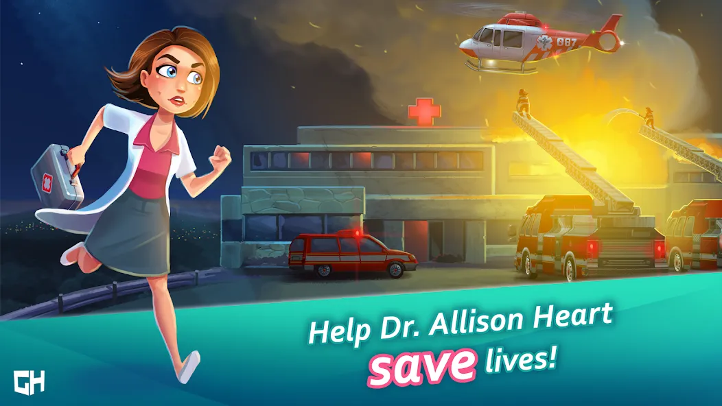 Heart's Medicine Hospital Heat [МОД: Меню, Бесконечные монеты и Открытые уровни] Screenshot 1
