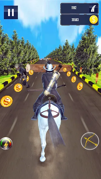 Cowboy Horse Run [МОД: Много монет, Открытые уровни и Мега MOD] Screenshot 1