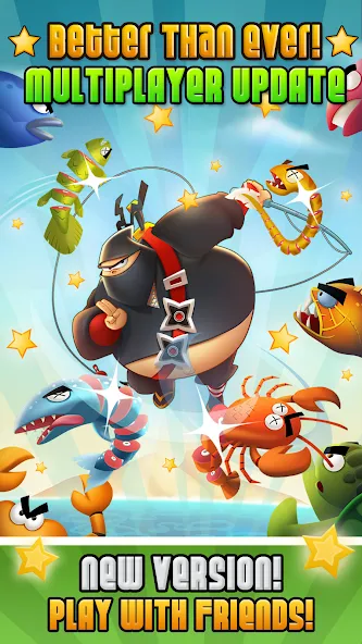 Ninja Fishing (Ниндзя Фишинг) [МОД: Бесконечные деньги, Монеты и Мега MOD] Screenshot 1