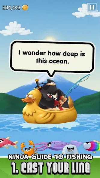 Ninja Fishing (Ниндзя Фишинг) [МОД: Бесконечные деньги, Монеты и Мега MOD] Screenshot 5
