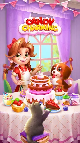 Candy Charming - Match 3 Games (энди Чарминг) [МОД: Много денег, Монет и Все открыто] Screenshot 1