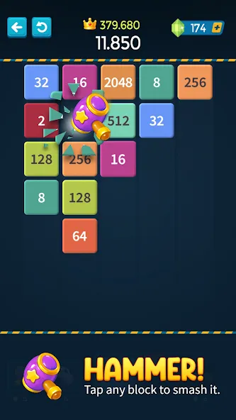 1M - Merge Number Block Puzzle [МОД: Меню, Бесконечные монеты и Открытые уровни] Screenshot 3