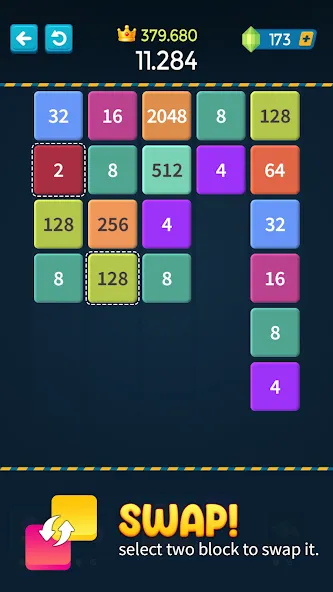 1M - Merge Number Block Puzzle [МОД: Меню, Бесконечные монеты и Открытые уровни] Screenshot 4