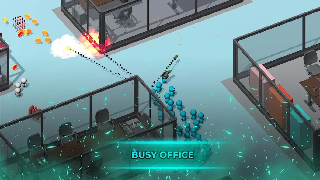Crowd War - Action Game (Крауд Вар) [МОД: Меню, Бесконечные монеты и Открытые уровни] Screenshot 1