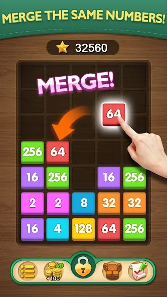 Merge Puzzle - Number Games (Мердж Пазл) [МОД: Деньги, Монеты и Меню MOD] Screenshot 1