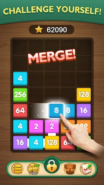 Merge Puzzle - Number Games (Мердж Пазл) [МОД: Деньги, Монеты и Меню MOD] Screenshot 2