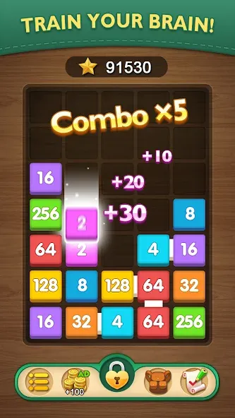 Merge Puzzle - Number Games (Мердж Пазл) [МОД: Деньги, Монеты и Меню MOD] Screenshot 3