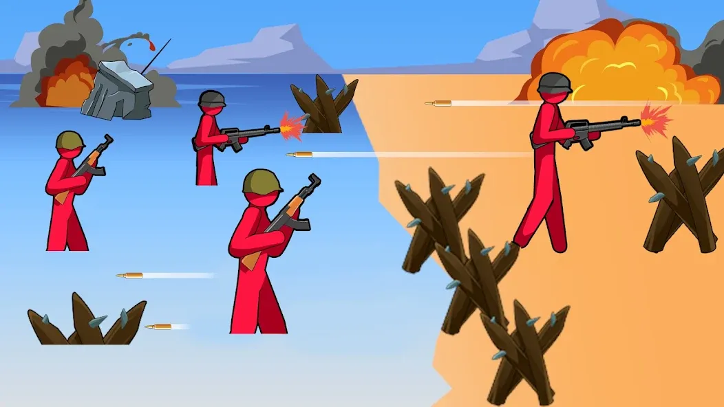 Stickman History Battle (Стикмен История Битва) [МОД: Много монет, Открытые уровни и Мега MOD] Screenshot 5